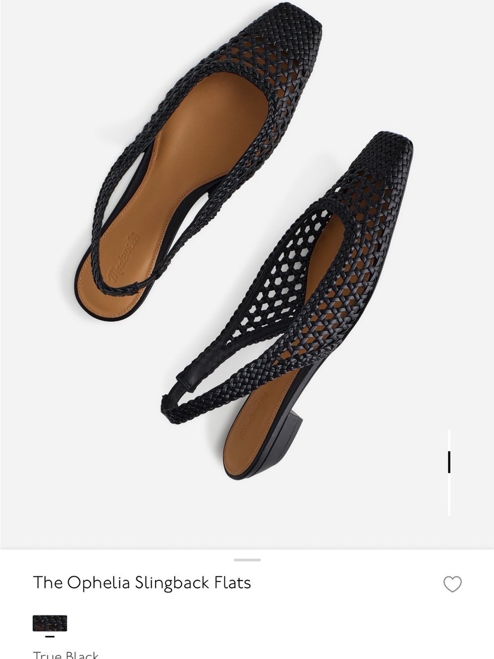 Madewell Ophelia Woven Slingback Flats - Black
